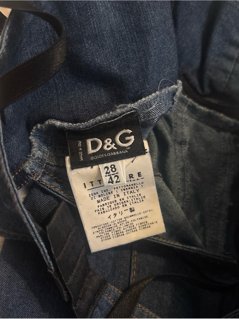 Dolce & Gabbana Denim Bustier Dress with Lace Trim - Picture 5 of 9